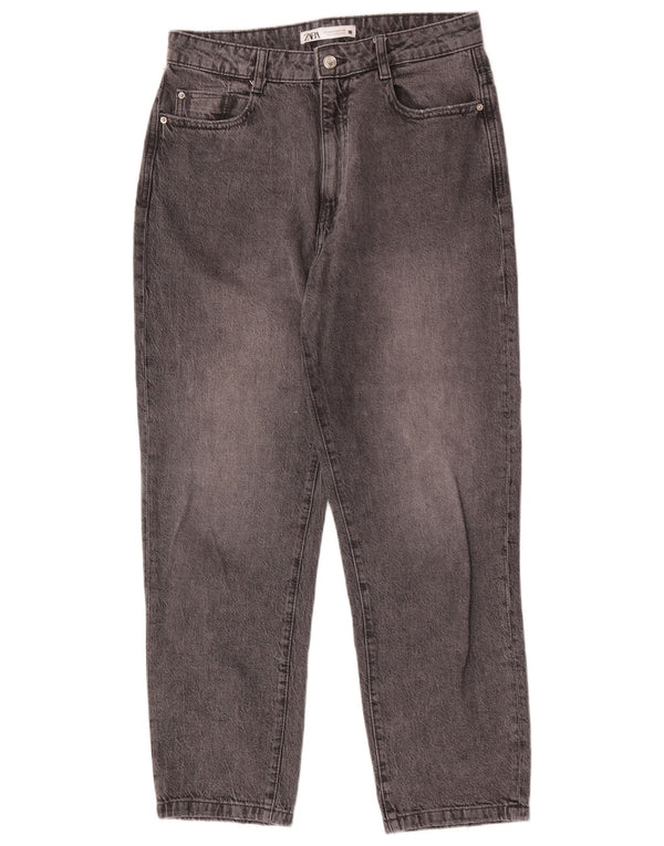 Calça jeans feminina cintura alta Zara EU 40 médio W30 L28 algodão cinza