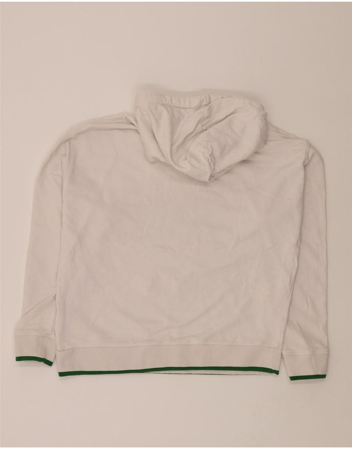 TOMMY HILFIGER Mens Oversized Graphic Hoodie Jumper XS White Cotton Vintage Tommy Hilfiger and Second-Hand Tommy Hilfiger from Messina Hembry 
