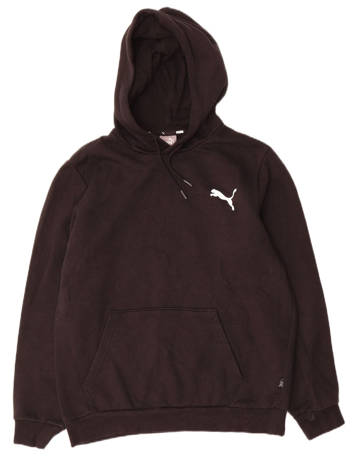 Puma Mens Hoodie Jumper Médio Algodão Preto