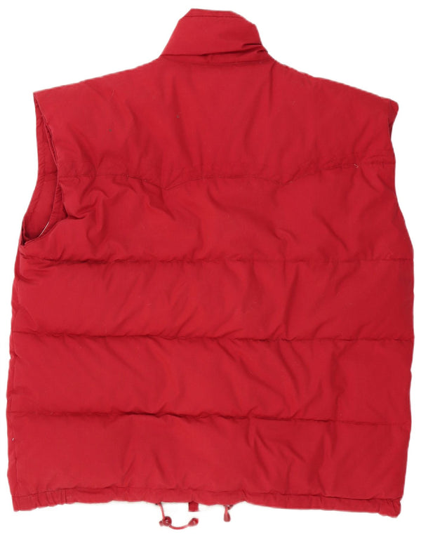 Colete acolchoado masculino vintage UK 40 poliéster vermelho grande