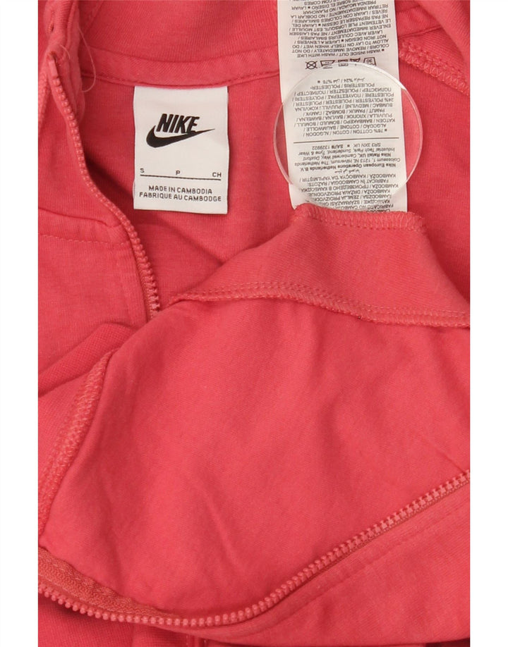 NIKE Womens Zip Hoodie Sweater UK 10 Small Red Cotton Vintage Nike and Second-Hand Nike from Messina Hembry 