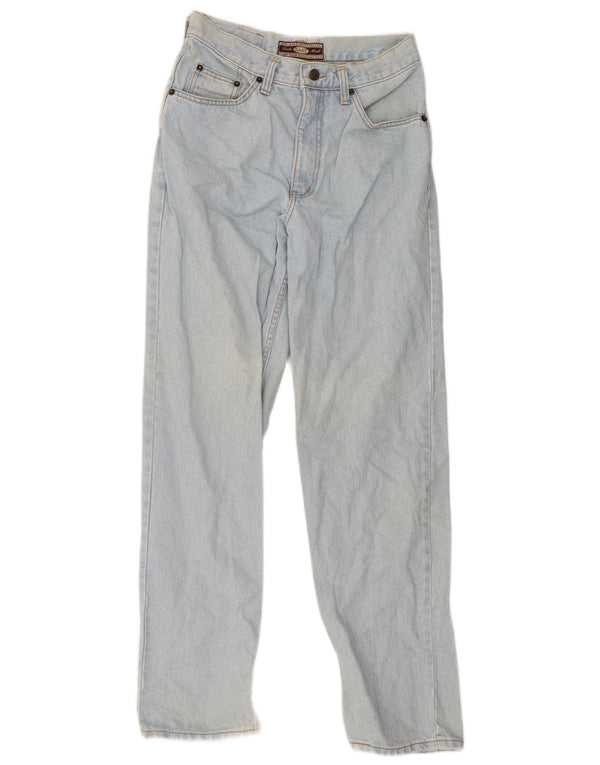 Marca registrada masculina jeans retos W30 L32 algodão azul