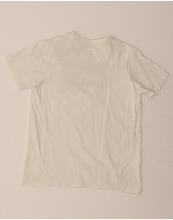 Camiseta feminina NIKE com estampa gráfica UK 14 grande algodão branco