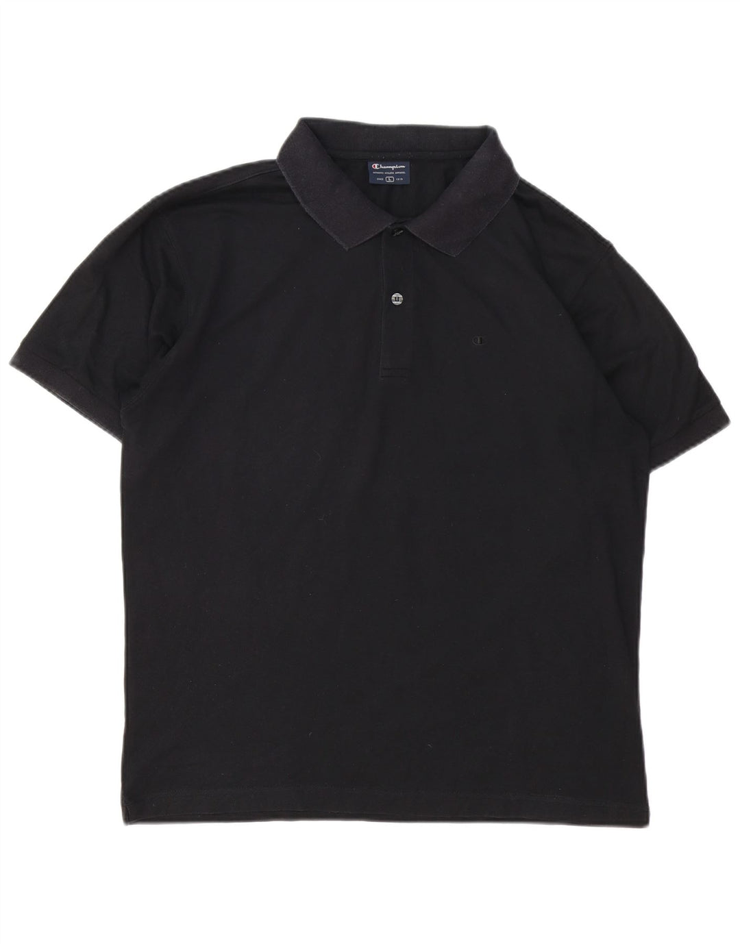 Camisa polo masculina Champion grande algodão preto