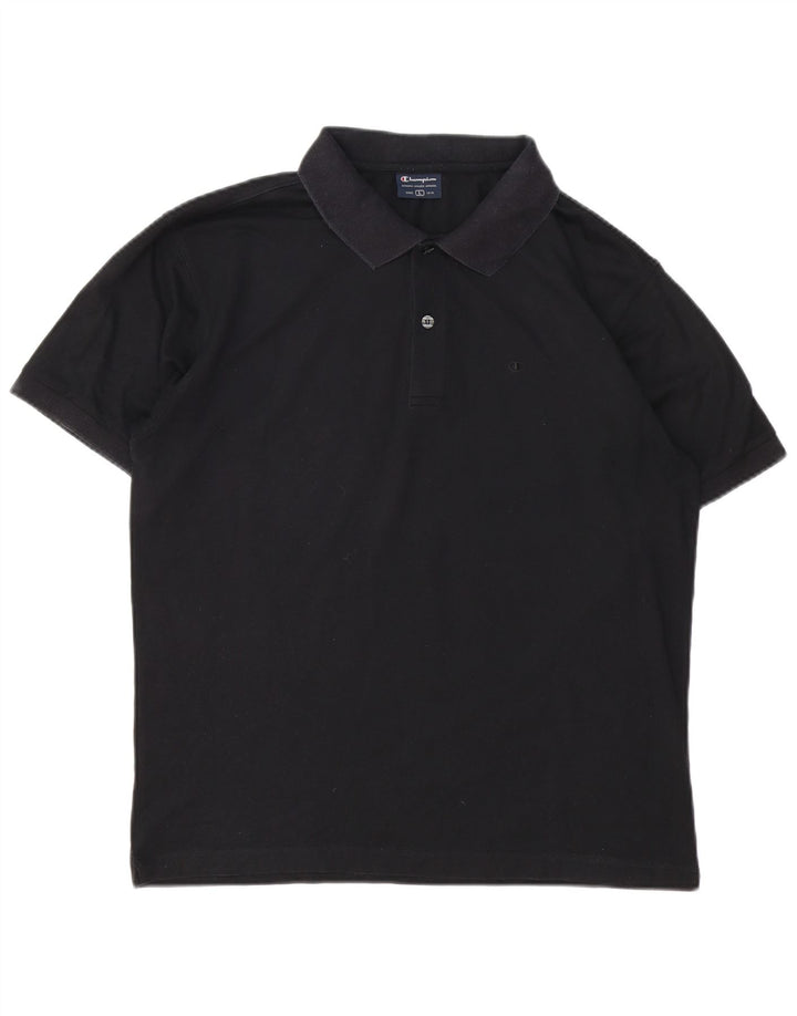 Camisa polo masculina Champion grande algodão preto