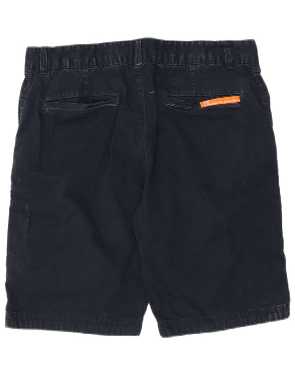 Superdry Mens Chino Shorts Médio W32 Azul Marinho Algodão