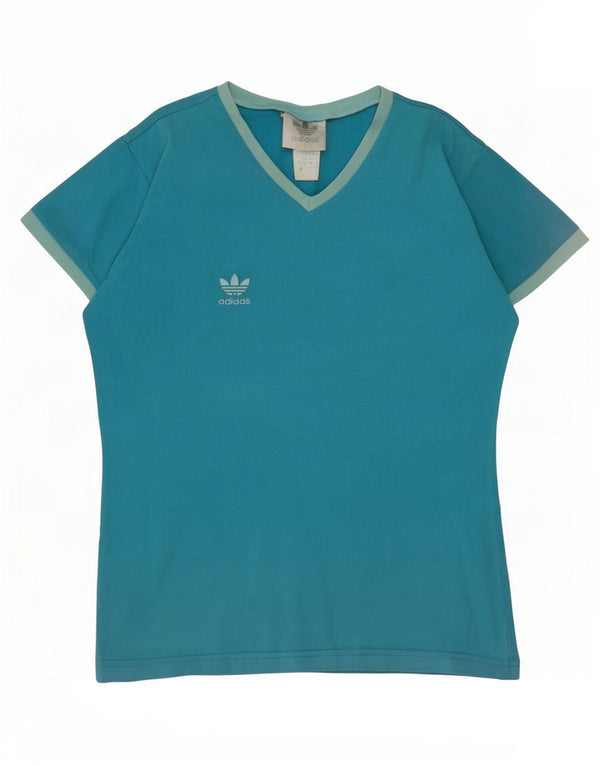 Camiseta Feminina Adidas Top UK 14 Grande Algodão Azul