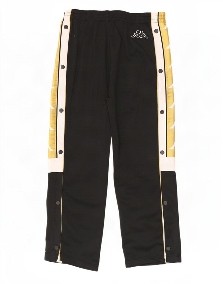 Calça de treino Kappa masculina com corte gráfico pequeno bloco colorido preto
