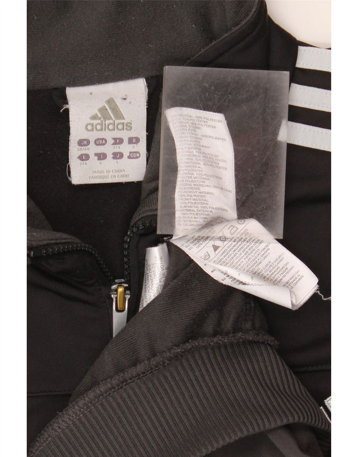 Adidas Mens Tracksuit Top Jacket UK 38/40 Medium Black Colourblock