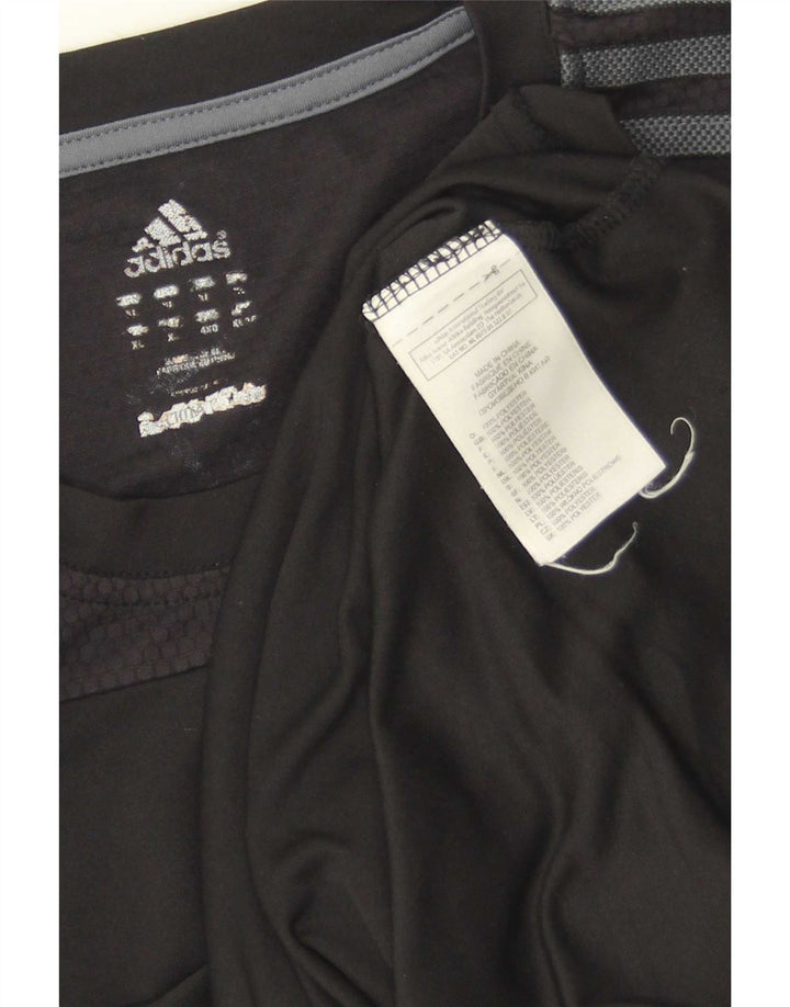 Adidas Masculino Climalite Camiseta Top XL Preto Colorblock Poliéster