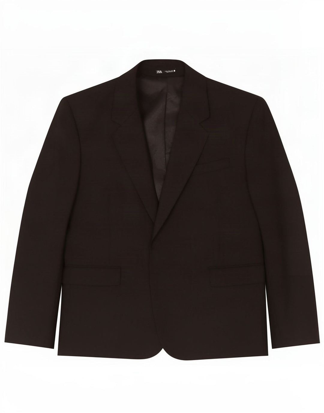 Jaqueta Zara Mens Blazer EU 52 Grande Poliéster Preto