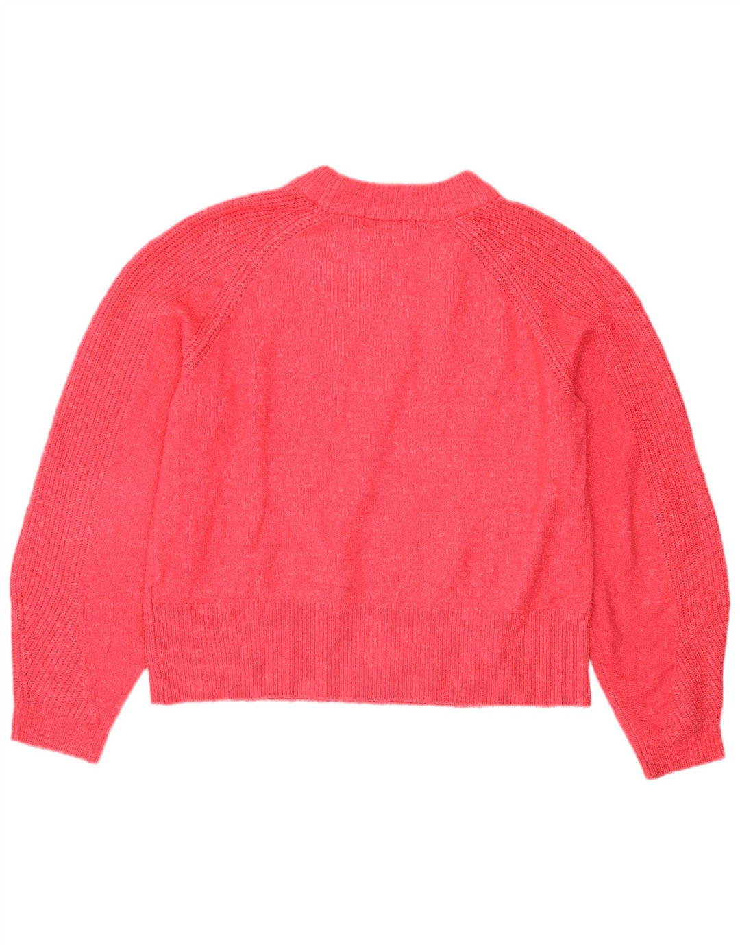 Suéter feminino Marks & Spencer com gola redonda Reino Unido 14 acrílico rosa médio