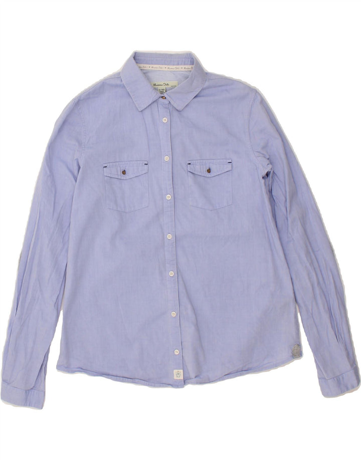 MASSIMO DUTTI Girls Shirt 13-14 Years Blue Cotton Vintage Massimo Dutti and Second-Hand Massimo Dutti from Messina Hembry 