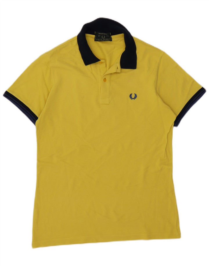 Camisa polo masculina de rugby Fred Perry grande amarela