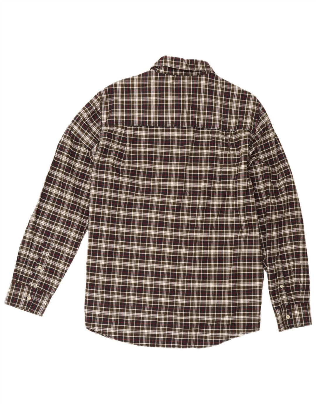 Camisa masculina Chaps justa, algodão xadrez médio multicolorido