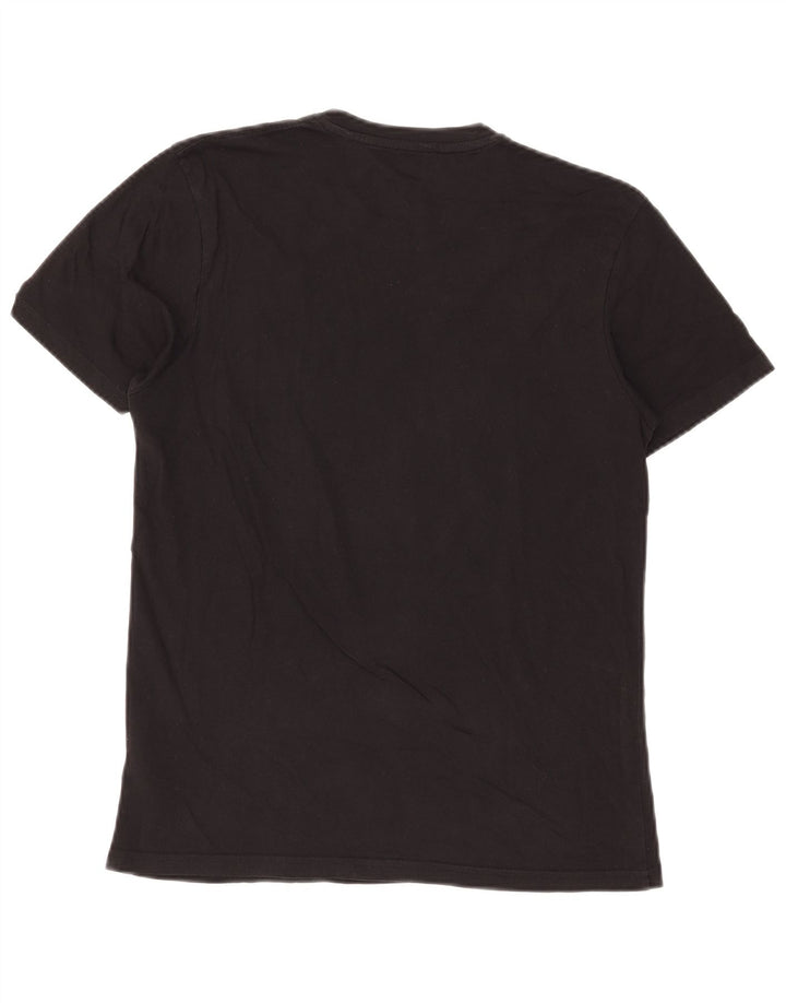 Camiseta gráfica masculina Alpha Industries Top pequeno algodão preto