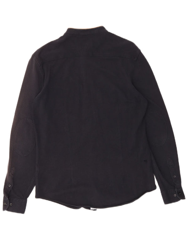 Zara Camisa masculina média azul marinho