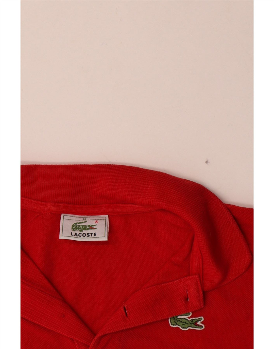 Polo Lacoste Menino 9-10 Anos Algodão Vermelho