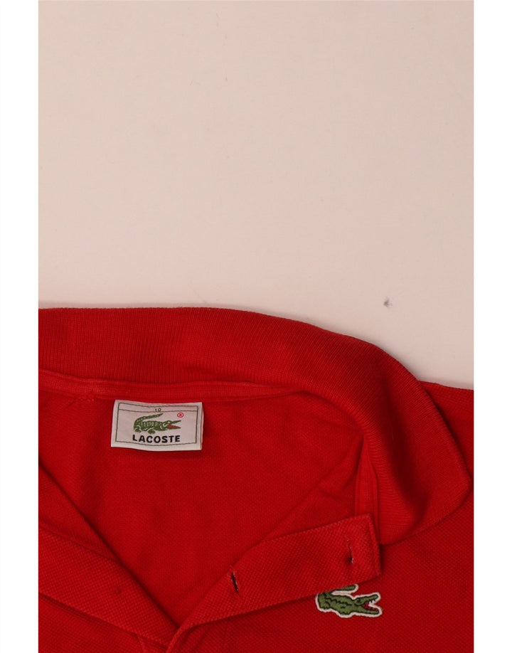 Polo Lacoste Menino 9-10 Anos Algodão Vermelho