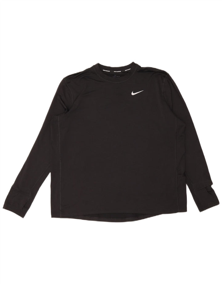 Nike Mens Dri Fit Top Manga Longa XL Preto