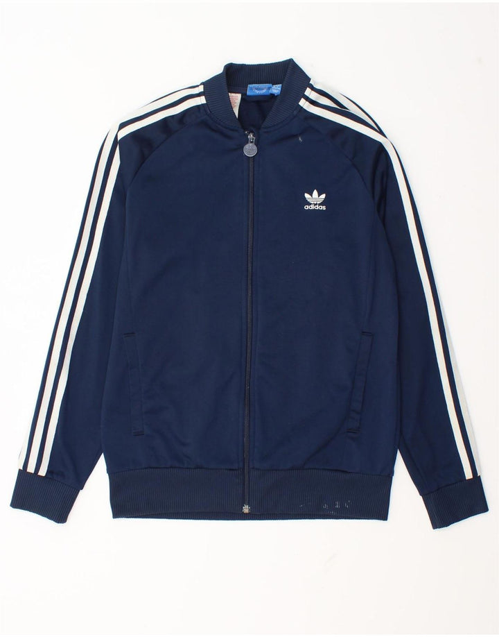 Casaco de treino Adidas menino 13-14 anos azul marinho poliéster