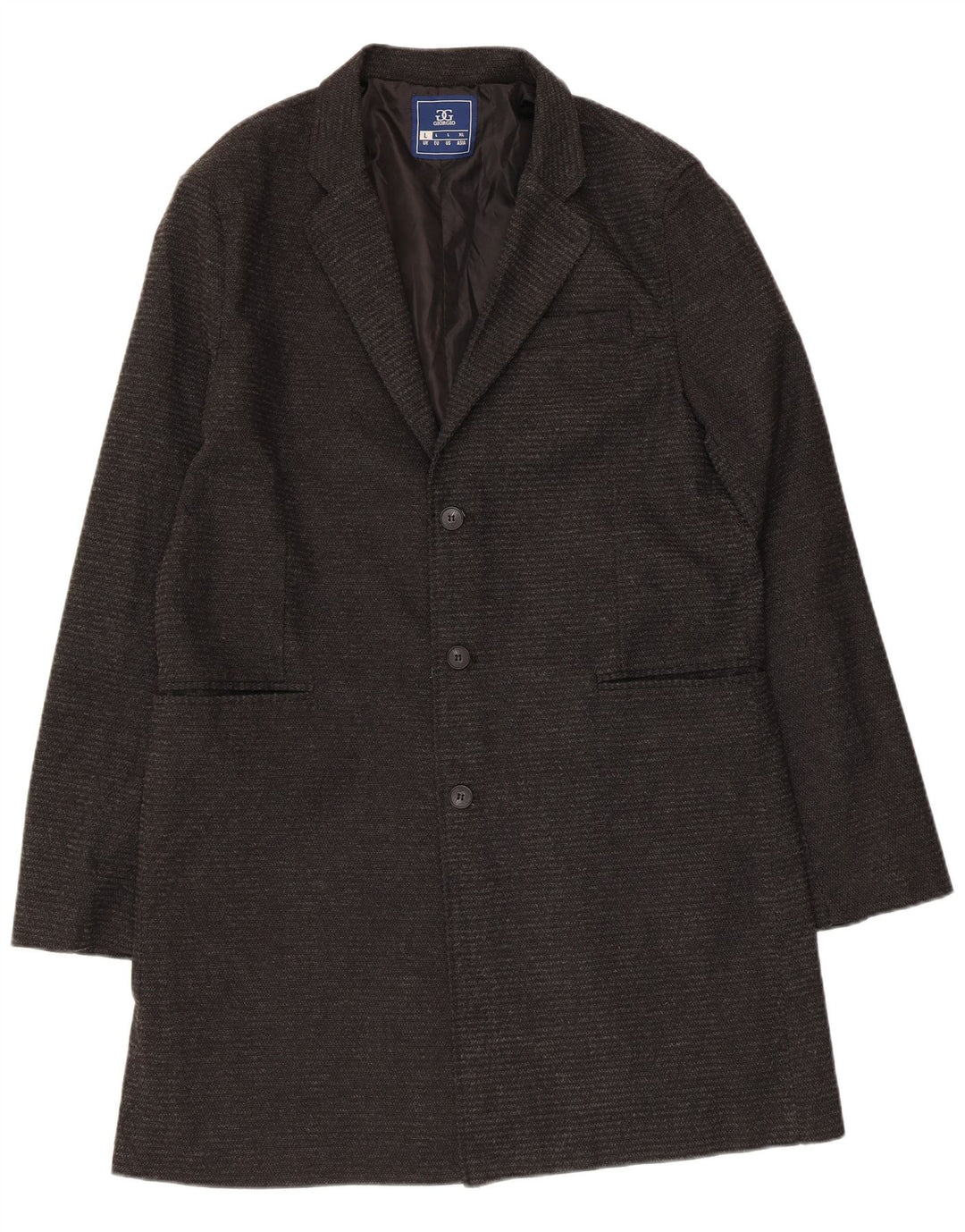 Sobretudo masculino vintage UK 40 grande algodão cinza