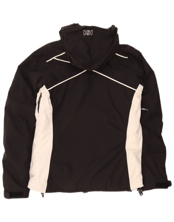 Jaqueta de chuva feminina gráfica Helly Hansen Reino Unido 10 pequeno bloco colorido preto