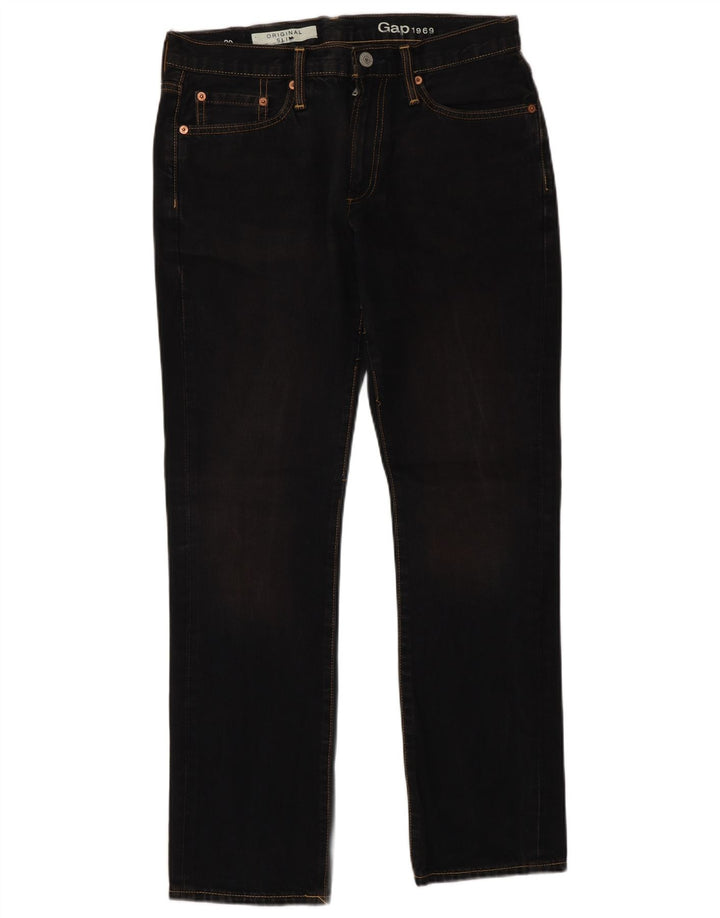 Jeans Slim Feminino Gap W30 L30 Algodão Azul Marinho