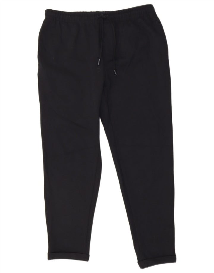 Zara Mens Crop Tracksuit Calças Médio Poliéster Azul Marinho