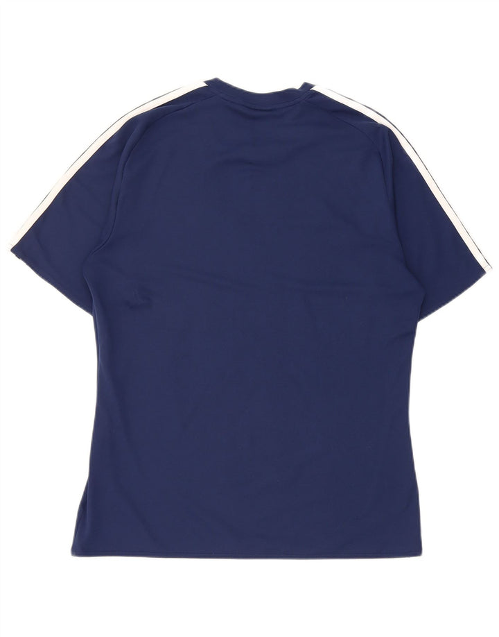 Camiseta masculina Adidas Climalite Top pequeno azul marinho poliéster