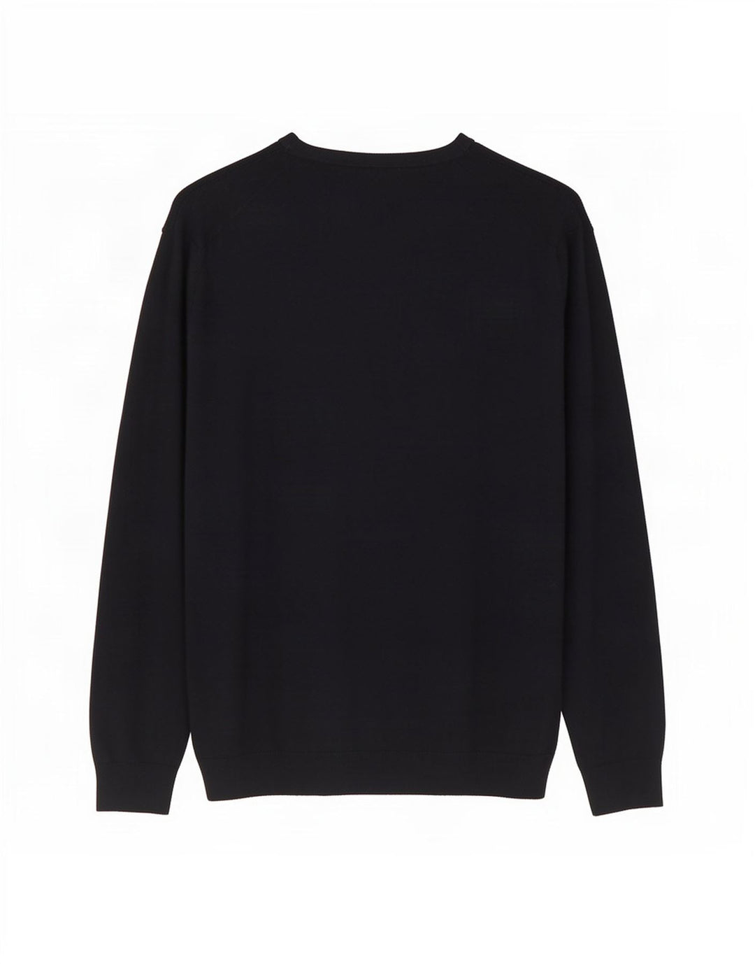 Zara Suéter masculino com gola redonda grande azul marinho