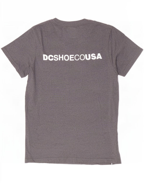 Camiseta gráfica masculina DC pequena cinza
