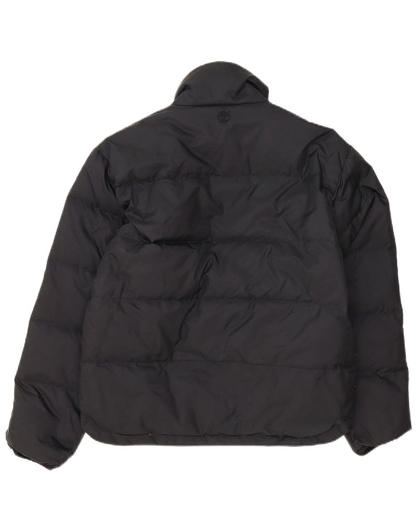 Jaqueta acolchoada reversível masculina Timberland UK 36 pequena preta nylon