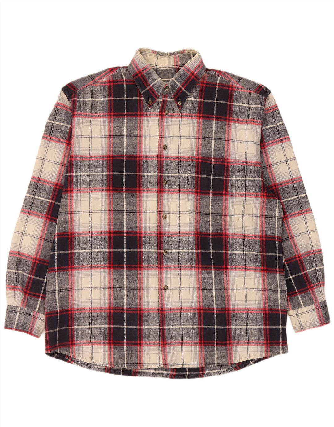 Camisa masculina de flanela Rodrigo XL azul marinho xadrez algodão