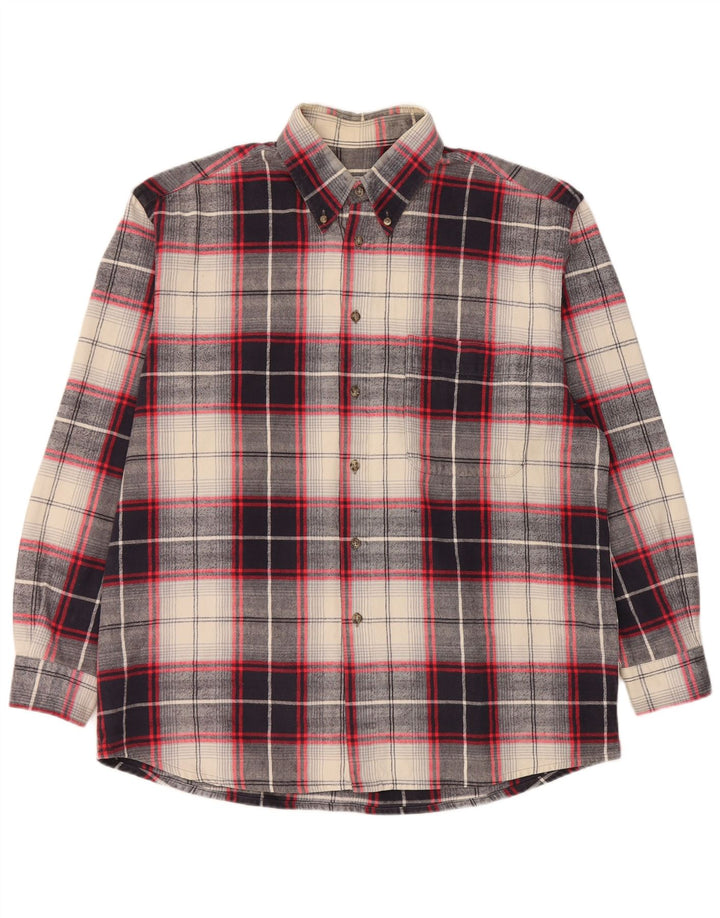 Camisa masculina de flanela Rodrigo XL azul marinho xadrez algodão