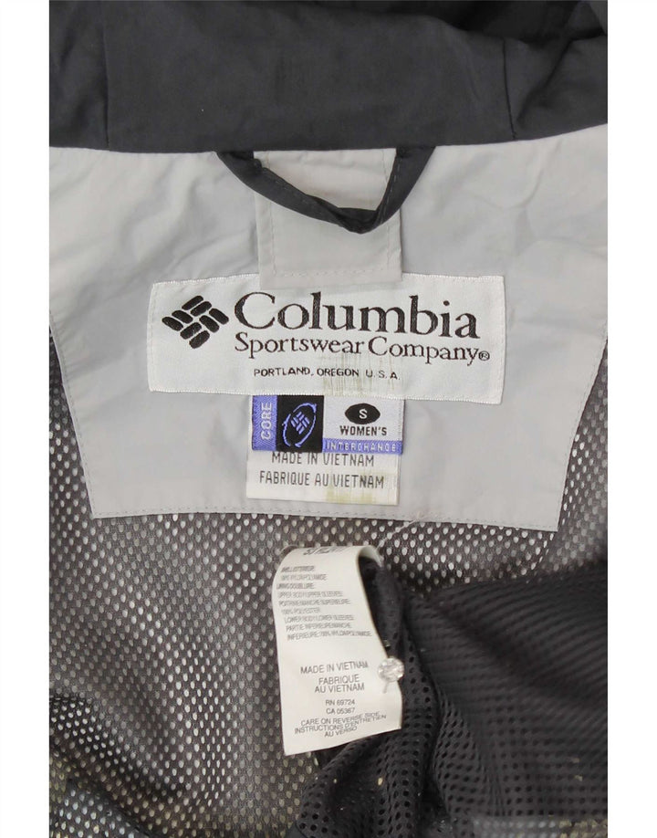 Jaqueta de chuva com capuz Columbia Womens Interchange UK 10 Small Grey Colourblock