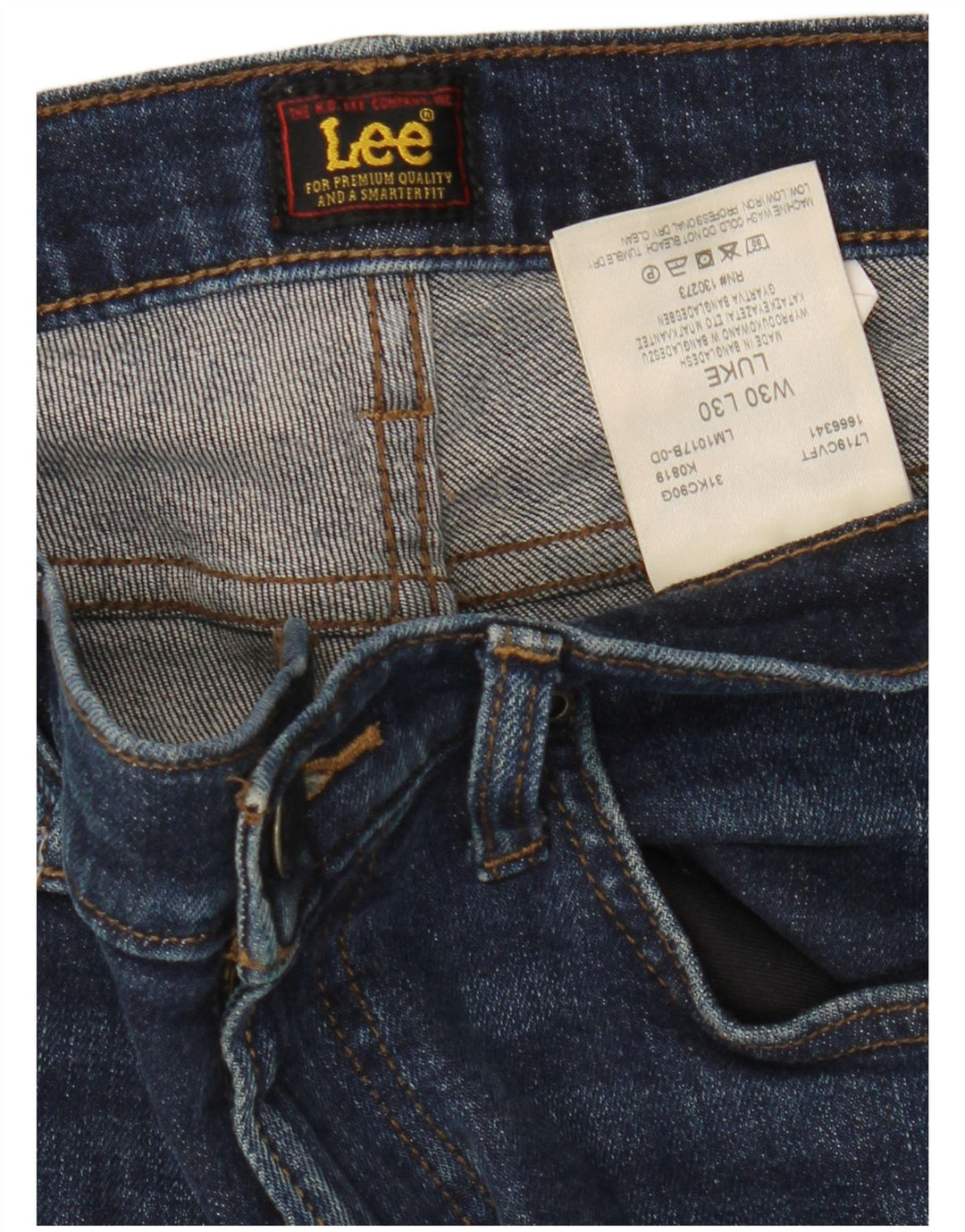 LEE Womens Luke Skinny Jeans W30 L30 Azul Marinho Algodão