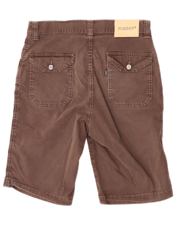 Bermuda masculina Jeckerson W30 algodão marrom médio