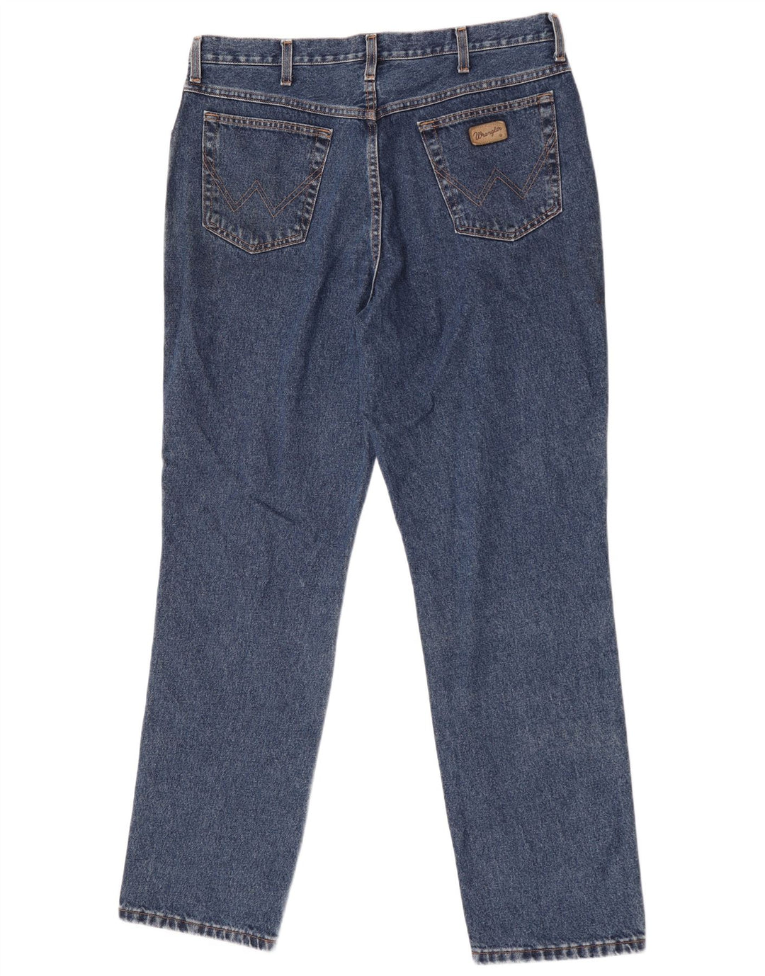 Wrangler Mens Straight Jeans W38 L30 Azul Algodão