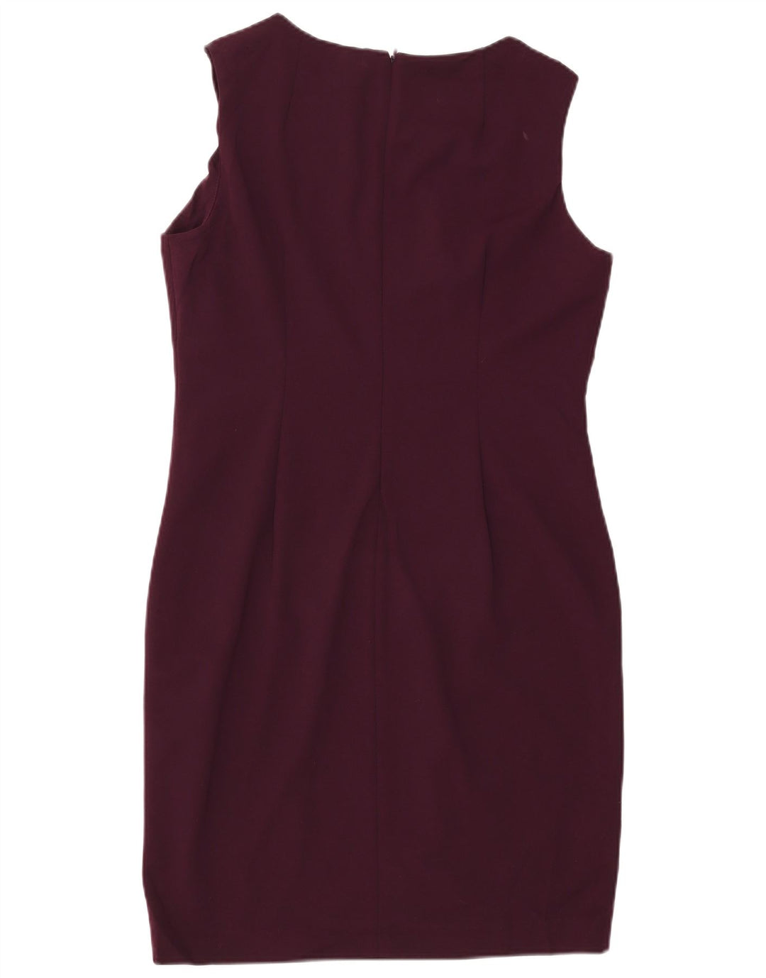 CALVIN KLEIN Vestido feminino sem mangas com bainha US 14 grande poliéster cor de vinho
