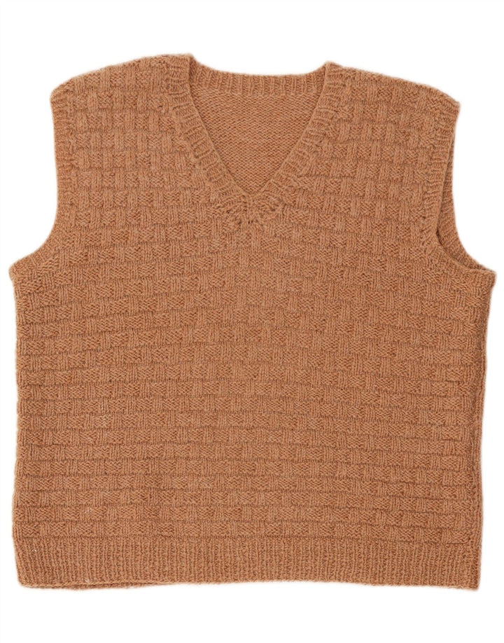 Regata masculina vintage com colete médio marrom
