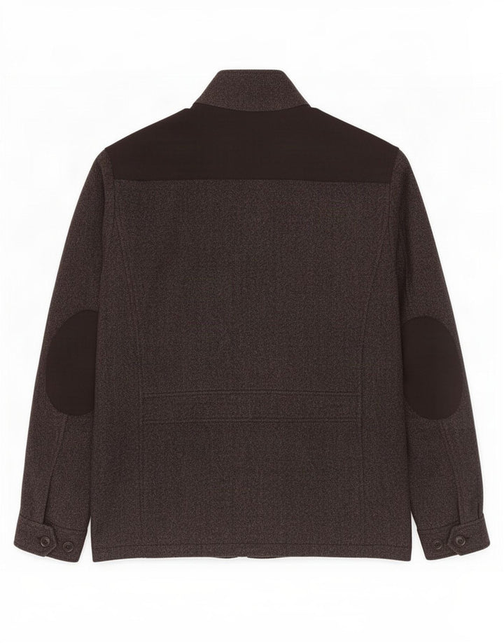 Casaco corta-vento masculino Tommy Hilfiger Reino Unido 40 grande lã espinha de peixe cinza