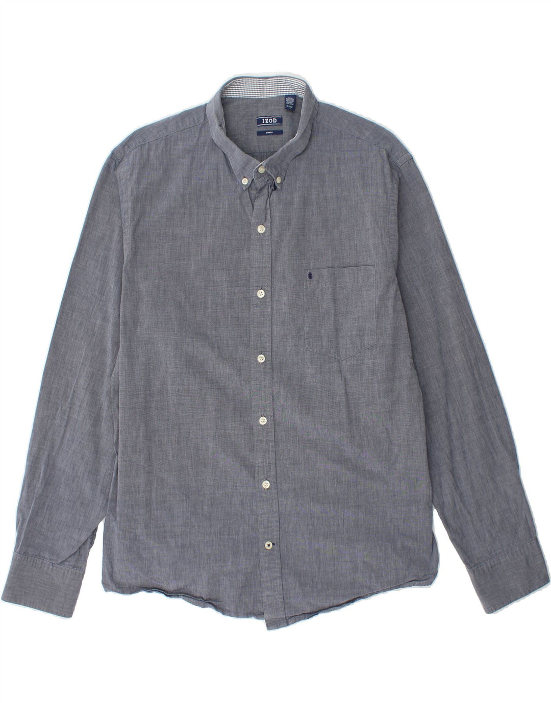 IZOD Mens Slim Fit Shirt XL Grey Cotton Vintage Izod and Second-Hand Izod from Messina Hembry 