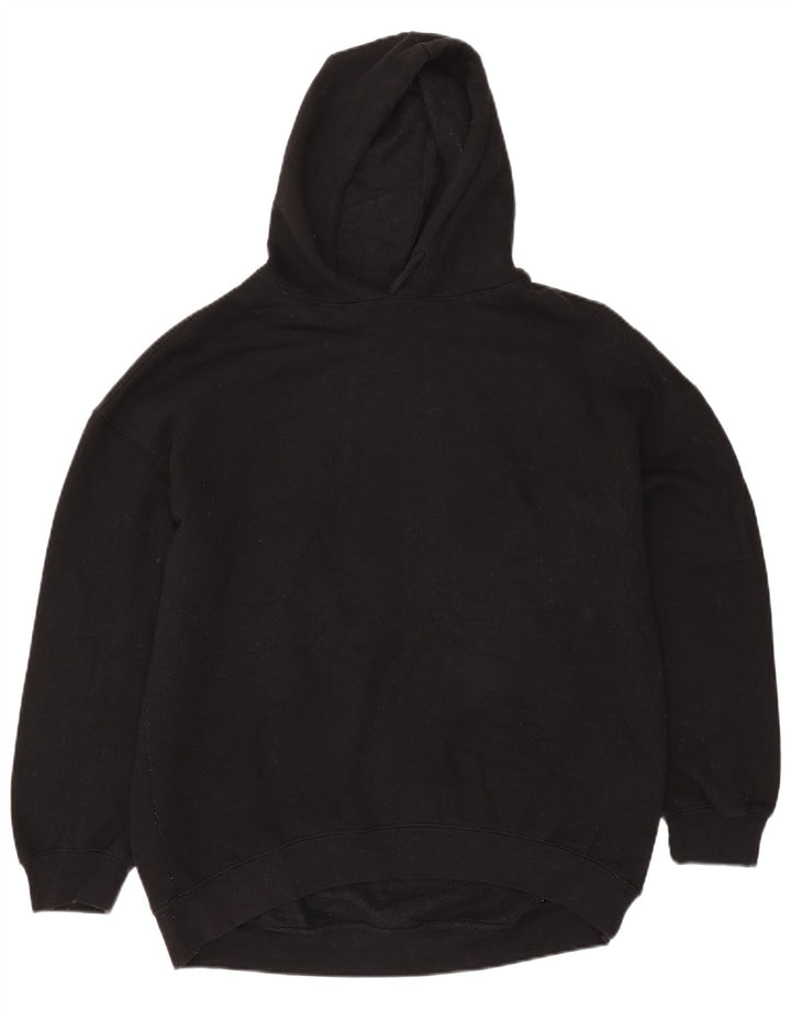 Zara Womens Oversized Hoodie Jumper UK 10 Pequeno Poliéster Preto