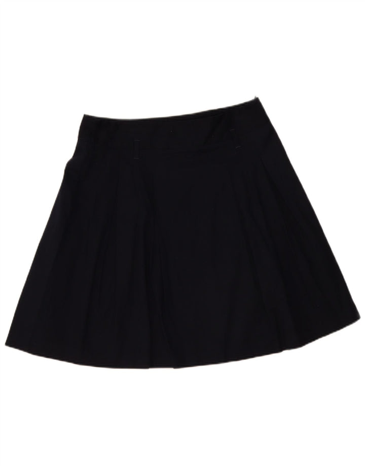 Saia feminina Zara A-Line grande W32 algodão azul marinho