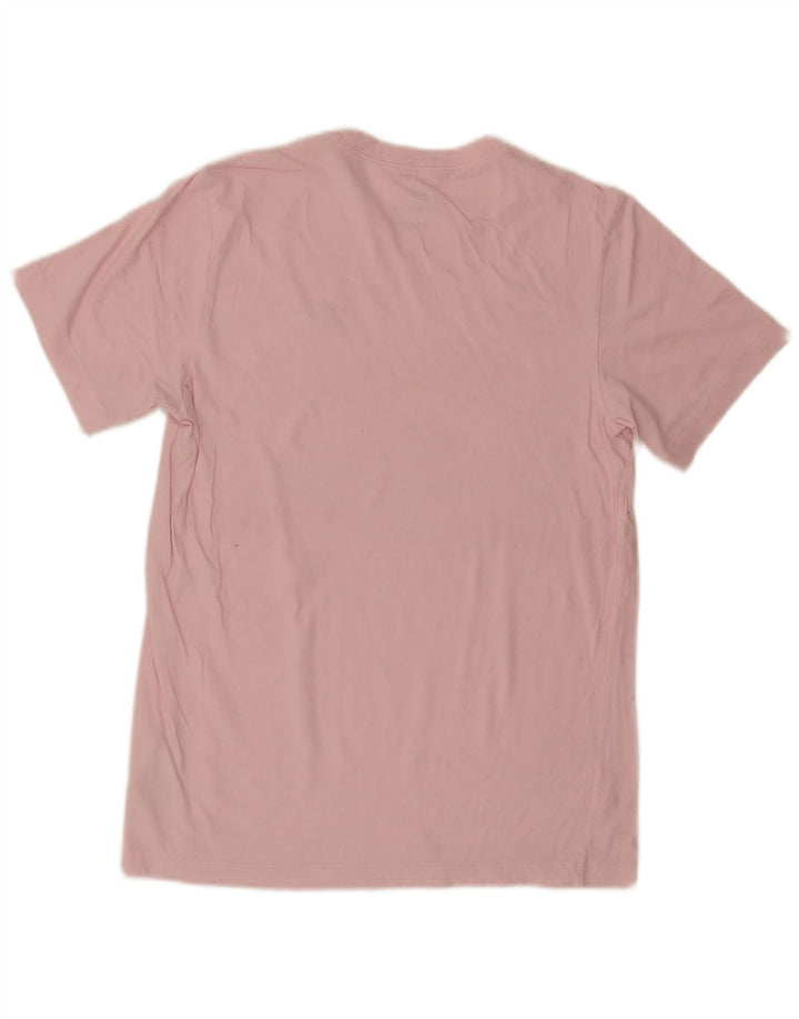 Camiseta feminina Nike UK 10 pequena algodão rosa