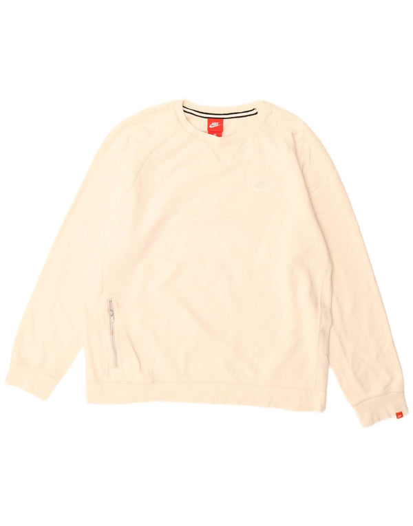 Nike Mens Moletom Jumper XL Off White Algodão