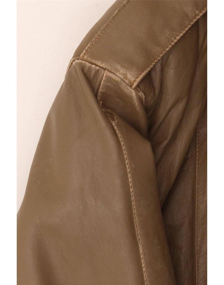 Jaqueta de couro militar masculina LIVERPOOL IT 54 2XL couro marrom