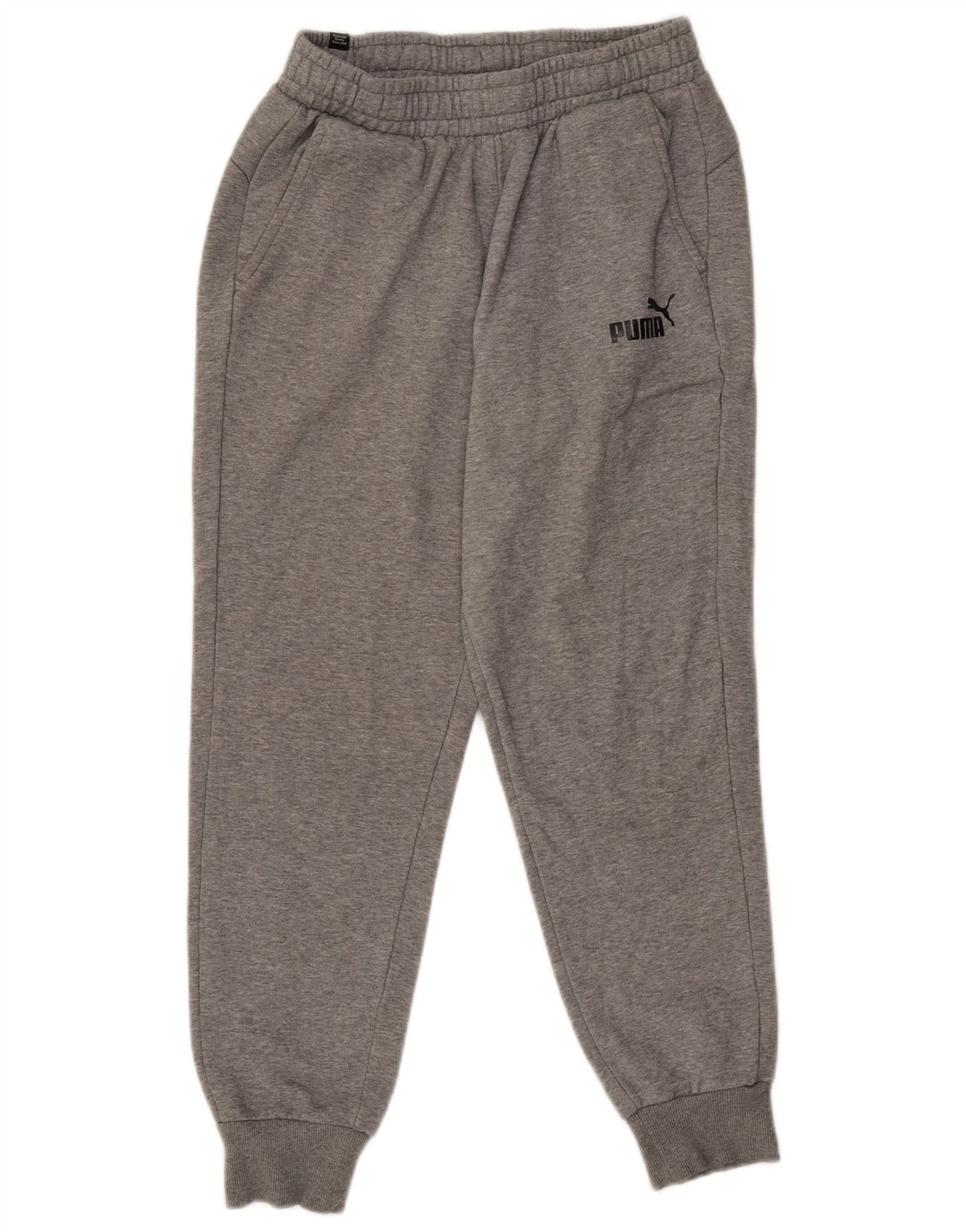 Calça de treino masculina Puma Joggers cinza médio algodão manchado