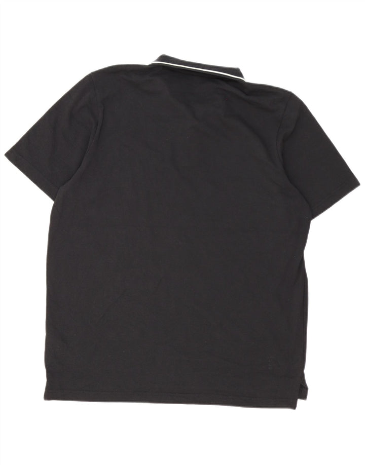 Camisa polo masculina Adidas grande algodão preto
